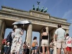 The Brandenburg Gate is one of the most-visited attractions in the German capital, Berlin.	