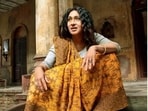 Rituparna Sengupta in a still from Rajkahini. Rituparna Sengupta in a still from Rajkahini.