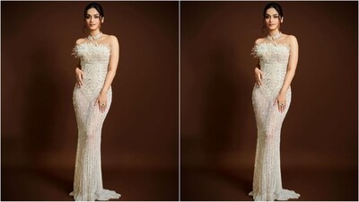 On Friday, Manushi gave her followers a sweet surprise as the actress took to Instagram and uploaded a series of stunning pictures accompanied by several quirky emoticons as captions. In the post, she can be seen looking like a glam queen in an embellished ensemble. (Instagram/@manushi_chhillar) On Friday, Manushi gave her followers a sweet surprise as the actress took to Instagram and uploaded a series of stunning pictures accompanied by several quirky emoticons as captions. In the post, she can be seen looking like a glam queen in an embellished ensemble. (Instagram/@manushi_chhillar)