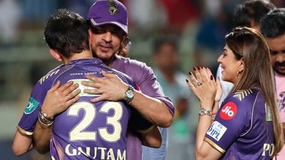 Kolkata Knight Riders (KKR) co-owner and Bollywood actor Shah Rukh Khan embraces the team mentor Gautam Gambhir (ANI) Kolkata Knight Riders (KKR) co-owner and Bollywood actor Shah Rukh Khan embraces the team mentor Gautam Gambhir (ANI)