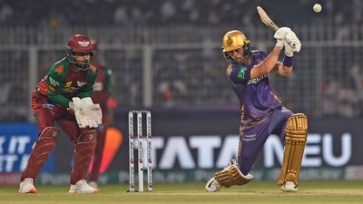 Kolkata Knight Riders' Philip Salt plays a shot during the match against Lucknow Super Giants in the Indian Premier League 2024, at Eden Gardens (ANI ) Kolkata Knight Riders' Philip Salt plays a shot during the match against Lucknow Super Giants in the Indian Premier League 2024, at Eden Gardens (ANI )