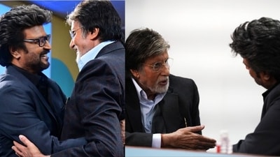 Amitabh Bachchan showered praises on Rajinikanth. Amitabh Bachchan showered praises on Rajinikanth.
