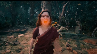 Tamannaah Bhatia in a still from Aranmanai 4.
