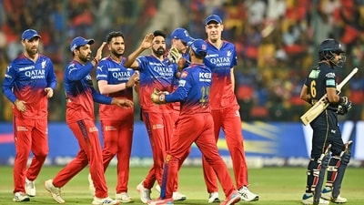 Earlier, Mohammed Siraj led the RCB bowling unit and claimed the crucial wickets of Wriddhiman Saha and Shubman Gill in the powerplay to break the Titans's back. (AFP) Earlier, Mohammed Siraj led the RCB bowling unit and claimed the crucial wickets of Wriddhiman Saha and Shubman Gill in the powerplay to break the Titans's back. (AFP)