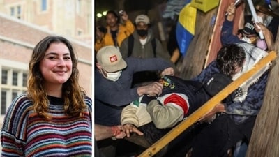 Isabelle Friedman highlighted how over 50 people contributed to the coverage of campus protests, attacks on encampment and police raid at UCLA. (Daily Bruin/AP ) Isabelle Friedman highlighted how over 50 people contributed to the coverage of campus protests, attacks on encampment and police raid at UCLA. (Daily Bruin/AP )
