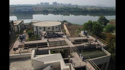During a survey conducted by PMC in the last week of April 2024, it was revealed that only eight big construction sites are using sewage-treated water for construction purposes. (HT PHOTO) During a survey conducted by PMC in the last week of April 2024, it was revealed that only eight big construction sites are using sewage-treated water for construction purposes. (HT PHOTO)