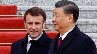 Chinese President Xi Jinping and French President Emmanuel Macron (REUTERS)