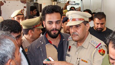Youtuber Elvish Yadav being produced in a court, in Gurugram, in March. (PTI) Youtuber Elvish Yadav being produced in a court, in Gurugram, in March. (PTI)
