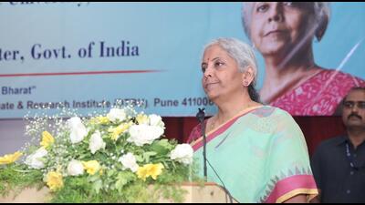 Union finance minister Nirmala Sitharaman spoke at the Decan college in Pune on Saturday. Union finance minister Nirmala Sitharaman spoke at the Decan college in Pune on Saturday.