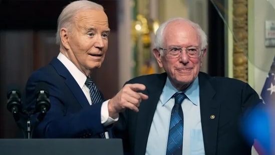 Appearing in an interview with CNN's Christiane Amanpour on Friday, Sanders compared Biden's situation with former President Lyndon Johnson, who decided against seeking reelection in 1968 due to student protests against the Vietnam War. (AP )