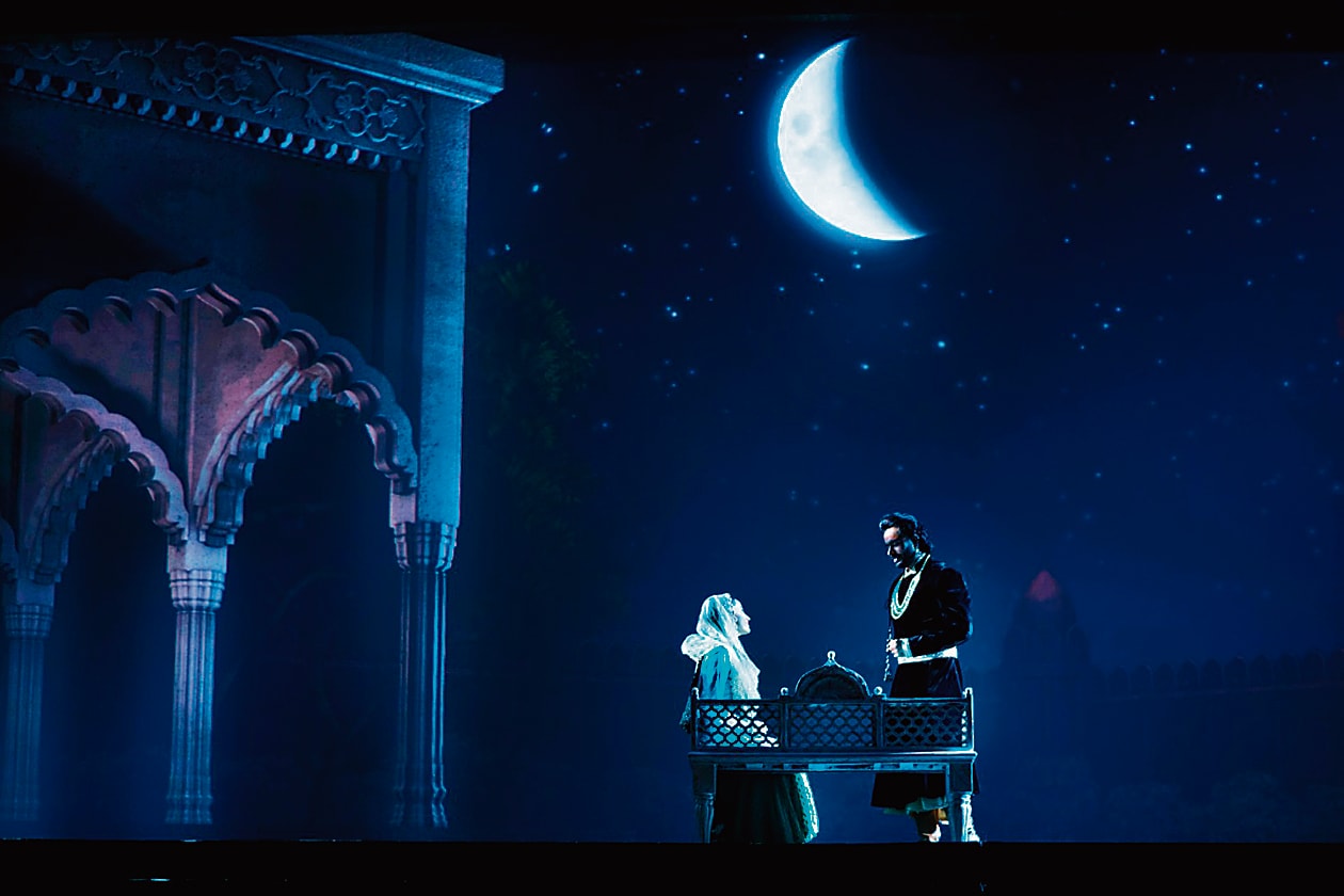 A scene from Mughal-e-Azam: The Musical. A scene from Mughal-e-Azam: The Musical.
