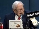 Concluding his 2024 Berkshire Hathaway annual meeting, Warren Buffett showed a “Shut up” as he said, “Just in case, you know my advice to myself would be…has been during this period.”