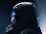 The suit's 3D-printed helmet features a redesigned visor to minimise glare during Extravehicular Activities. The suit's 3D-printed helmet features a redesigned visor to minimise glare during Extravehicular Activities.
