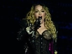 Madonna performs onstage during a free concert at Copacabana beach in Rio de Janeiro, Brazil, on May 4.&nbsp;(AFP)