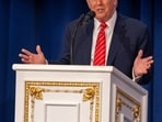 Following the first week of his hush money trial in New York, Trump returned on Friday night to his Florida home, where some 400 legislators and contributors attended a luncheon.