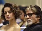 Amitabh Bachchan and Kangana Ranaut at the 63rd National Film Awards in New Delhi, where they had won Best Actor and Best Actress. Amitabh Bachchan and Kangana Ranaut at the 63rd National Film Awards in New Delhi, where they had won Best Actor and Best Actress.