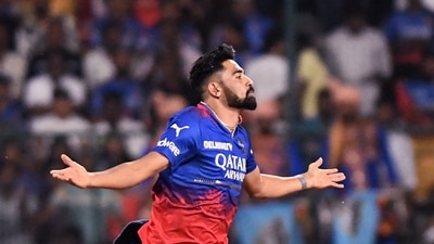 Royal Challengers Bengaluru's Mohammed Siraj celebrates a wicket during the match against Gujarat Titans in the Indian Premier League 2024 (ANI ) Royal Challengers Bengaluru's Mohammed Siraj celebrates a wicket during the match against Gujarat Titans in the Indian Premier League 2024 (ANI )