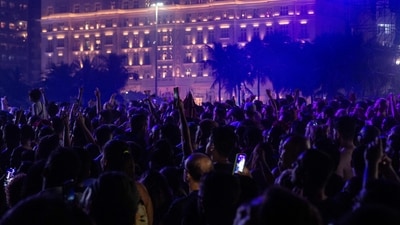 Fans gathered to watch Madonna perform at the beach hours before her show began, braving the heat to see the star on the final stop of her Celebration world tour. (AFP) Fans gathered to watch Madonna perform at the beach hours before her show began, braving the heat to see the star on the final stop of her Celebration world tour. (AFP)