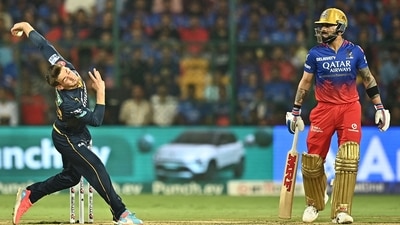 Gujarat Titans' Noor Ahmad (L) bowls as Royal Challengers Bengaluru's Virat Kohli watches during the Indian Premier League (IPL) Twenty20 cricket match between Royal Challengers Bengaluru and Gujarat Titans (AFP) Gujarat Titans' Noor Ahmad (L) bowls as Royal Challengers Bengaluru's Virat Kohli watches during the Indian Premier League (IPL) Twenty20 cricket match between Royal Challengers Bengaluru and Gujarat Titans (AFP)