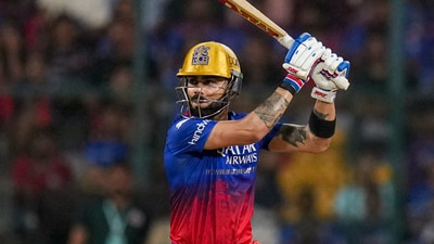 Virat Kohli plays a shot during the Indian Premier League (IPL) 2024 T20 cricket match between Royal Challengers Bengaluru and Gujarat Titans (PTI) Virat Kohli plays a shot during the Indian Premier League (IPL) 2024 T20 cricket match between Royal Challengers Bengaluru and Gujarat Titans (PTI)