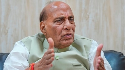 Union defence minister Rajnath Singh in New Delhi. (PTI) Union defence minister Rajnath Singh in New Delhi. (PTI)