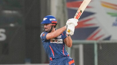Marcus Stoinis was the standout batter for Lucknow Super Giants as he smashed 36 runs but he failed to convert the start into big score. (PTI) Marcus Stoinis was the standout batter for Lucknow Super Giants as he smashed 36 runs but he failed to convert the start into big score. (PTI)