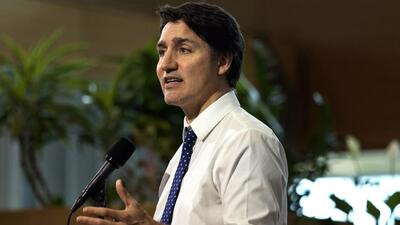 Prime Minister Justin Trudeau talks during an event at Mohawk College, where they discussed measures to support renters in the 2024 Budget, in Hamilton, Ont., Friday, May 3, 2024. (Tara Walton/The Canadian Press via AP) (AP) Prime Minister Justin Trudeau talks during an event at Mohawk College, where they discussed measures to support renters in the 2024 Budget, in Hamilton, Ont., Friday, May 3, 2024. (Tara Walton/The Canadian Press via AP) (AP)