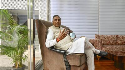 Ramvir Singh Bidhuri during the interview at his residence. (Raj K Raj/HT Photo) Ramvir Singh Bidhuri during the interview at his residence. (Raj K Raj/HT Photo)