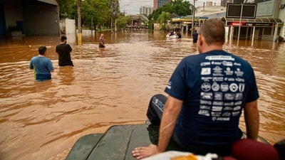 Heavy rains in Brazil triggered mudslides and floods in multiple cities (Photo by Carlos Fabal / AFP) (AFP) Heavy rains in Brazil triggered mudslides and floods in multiple cities (Photo by Carlos Fabal / AFP) (AFP)