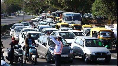 The flyover is being touted as a solution to the traffic mess in the vicinity of the busy Tribune Chowk that sees movement of more than 1.5 lakh vehicles daily. (HT File Photo) The flyover is being touted as a solution to the traffic mess in the vicinity of the busy Tribune Chowk that sees movement of more than 1.5 lakh vehicles daily. (HT File Photo)