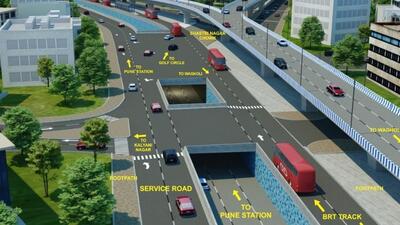Visual representation of flyover project to be undertaken at Shastrinagar Chowk. (SOURCED)