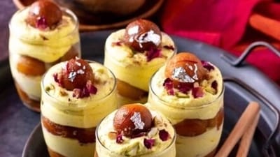 Here we present a super fun and easy way of making Gulab jamun Mousse at home to relish with loved ones. (Pinterest) Here we present a super fun and easy way of making Gulab jamun Mousse at home to relish with loved ones. (Pinterest)