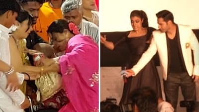 Kajol trips not once, not twice but multiple times in this new video. Kajol trips not once, not twice but multiple times in this new video.
