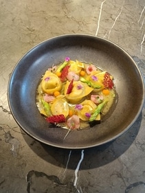 Whip up an Italian lychee-cheese ravioli, like this one made by Kapil Dubey, Executive Chef (The Leela Gandhinagar and Mahatma Mandir Convention and Exhibition Centre) Whip up an Italian lychee-cheese ravioli, like this one made by Kapil Dubey, Executive Chef (The Leela Gandhinagar and Mahatma Mandir Convention and Exhibition Centre)