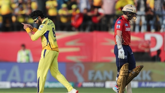 After top-scoring (43) for CSK, Ravindra Jadeja picked up three wickets to set up Chennai's 28-run win over Punjab.&nbsp;(ANI )