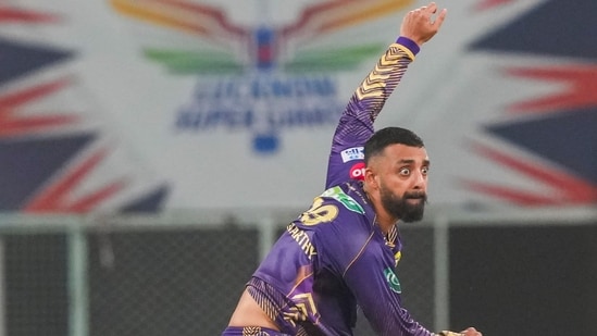 Kolkata Knight Riders spinner Varun Chakravarthy also spun his web and claimed three wickets to put LSG on the mat in tall chase. (PTI)