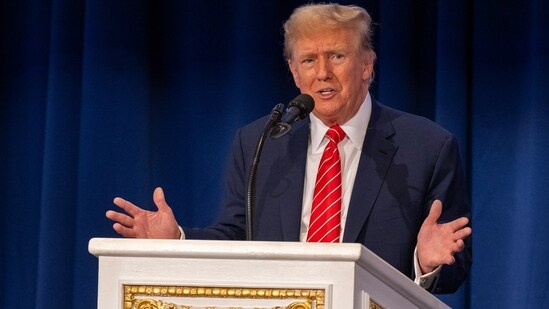 Following the first week of his hush money trial in New York, Trump returned on Friday night to his Florida home, where some 400 legislators and contributors attended a luncheon. (X)