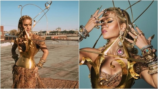 Met Gala 2024: Natasha Poonawalla attended the Met Gala in 2022 dressed in a Sabyasachi X Schiaparelli look. (Instagram)