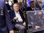 Berkshire Hathaway Chairman Warren Buffett attends the Berkshire Hathaway Inc annual shareholders' meeting in Omaha, Nebraska, US.