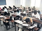 The school education department had decided to conduct examinations for class 5 and 8 students starting from the academic year 2023-24. (Mujeeb Faruqui/HT Photo)