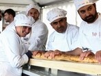 The baguette took 10 hours to make. The baguette took 10 hours to make.