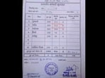 The student got more than 200 marks in Gujarati and Mathematics. The student got more than 200 marks in Gujarati and Mathematics.