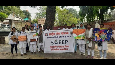 AGDC students during the door-to-door campaign (Sourced)