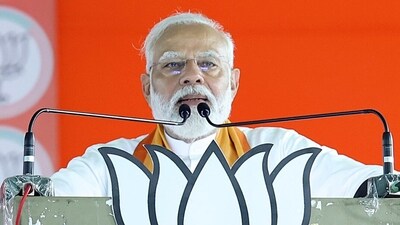 Prime Minister Narendra Modi addresses an NDA election meeting. (ANI) Prime Minister Narendra Modi addresses an NDA election meeting. (ANI)