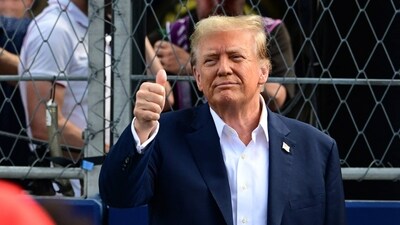 Donald Trump is seemingly unbothered by legal troubles (Photo by GIORGIO VIERA / AFP) (AFP) Donald Trump is seemingly unbothered by legal troubles (Photo by GIORGIO VIERA / AFP) (AFP)