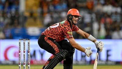 A late flourish from Pat Cummins helped SRH go past 170.&nbsp; (AFP)