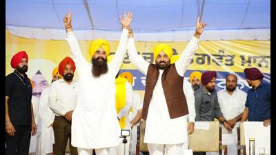 Chief minister Bhagwant Mann on Monday appealed to the electors to end the era of “anti-Punjab” politics by casting a vote against incumbent parliamentarian from Bathinda Harsimrat Kaur Badal. Chief minister Bhagwant Mann on Monday appealed to the electors to end the era of “anti-Punjab” politics by casting a vote against incumbent parliamentarian from Bathinda Harsimrat Kaur Badal.
