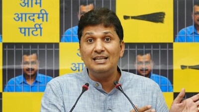 Delhi health minister and AAP leader, Saurabh Bharadwaj (HT file photo)
