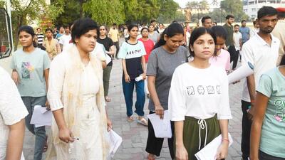 NEET or the National Eligibility-cum-Entrance Test (Undergraduate) for admission to medical courses was conducted across the country on Sunday. (Photo by Santosh Kumar/ Hindustan Times) NEET or the National Eligibility-cum-Entrance Test (Undergraduate) for admission to medical courses was conducted across the country on Sunday. (Photo by Santosh Kumar/ Hindustan Times)