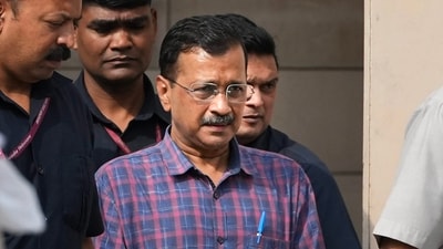 Arvind Kejriwal at the Rouse Avenue Court. AAP on Monday said V K Saxena's recommendation of an NIA probe against Kejriwal was yet another conspiracy against the Delhi chief minister at the behest of the BJP. (PTI file photo) Arvind Kejriwal at the Rouse Avenue Court. AAP on Monday said V K Saxena's recommendation of an NIA probe against Kejriwal was yet another conspiracy against the Delhi chief minister at the behest of the BJP. (PTI file photo)